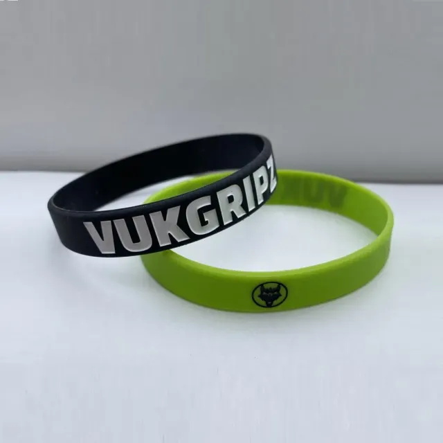 Vukgripz wristbands sort silikone one size