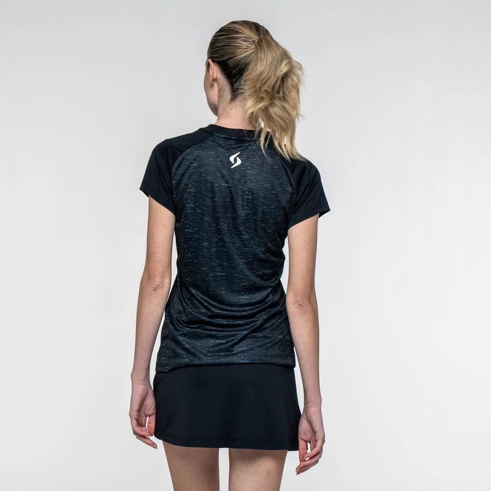 Siux Club 26 t-shirt dame sort åndbar
