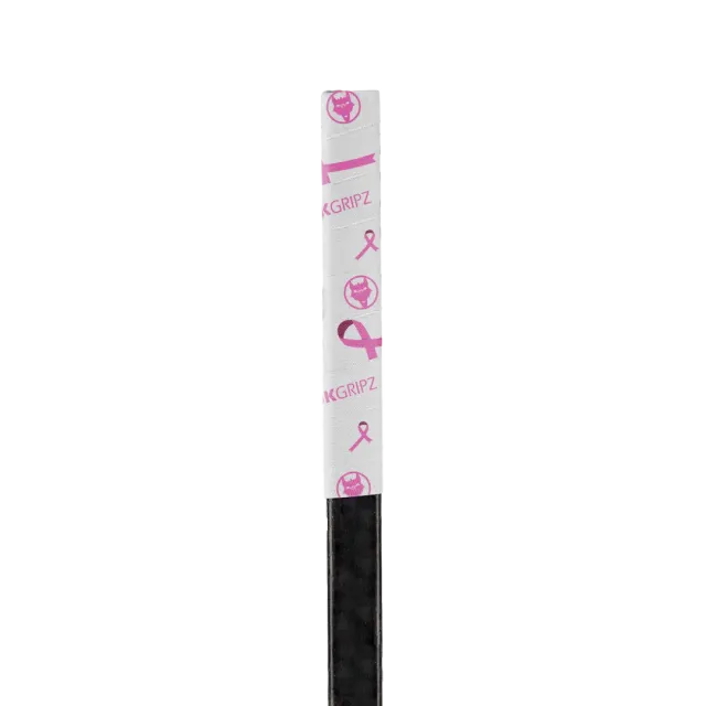 VukGripz Breast Cancer hockeytape sort med lyserød markering