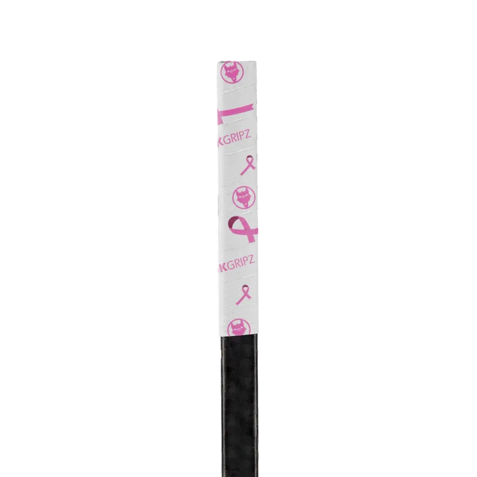 VukGripz Breast Cancer hockeytape sort med lyserød markering