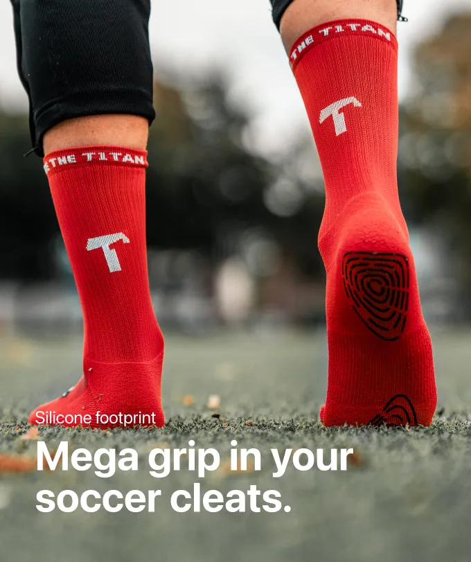 T1TAN Grip Socks gripsokker rød skridsikker