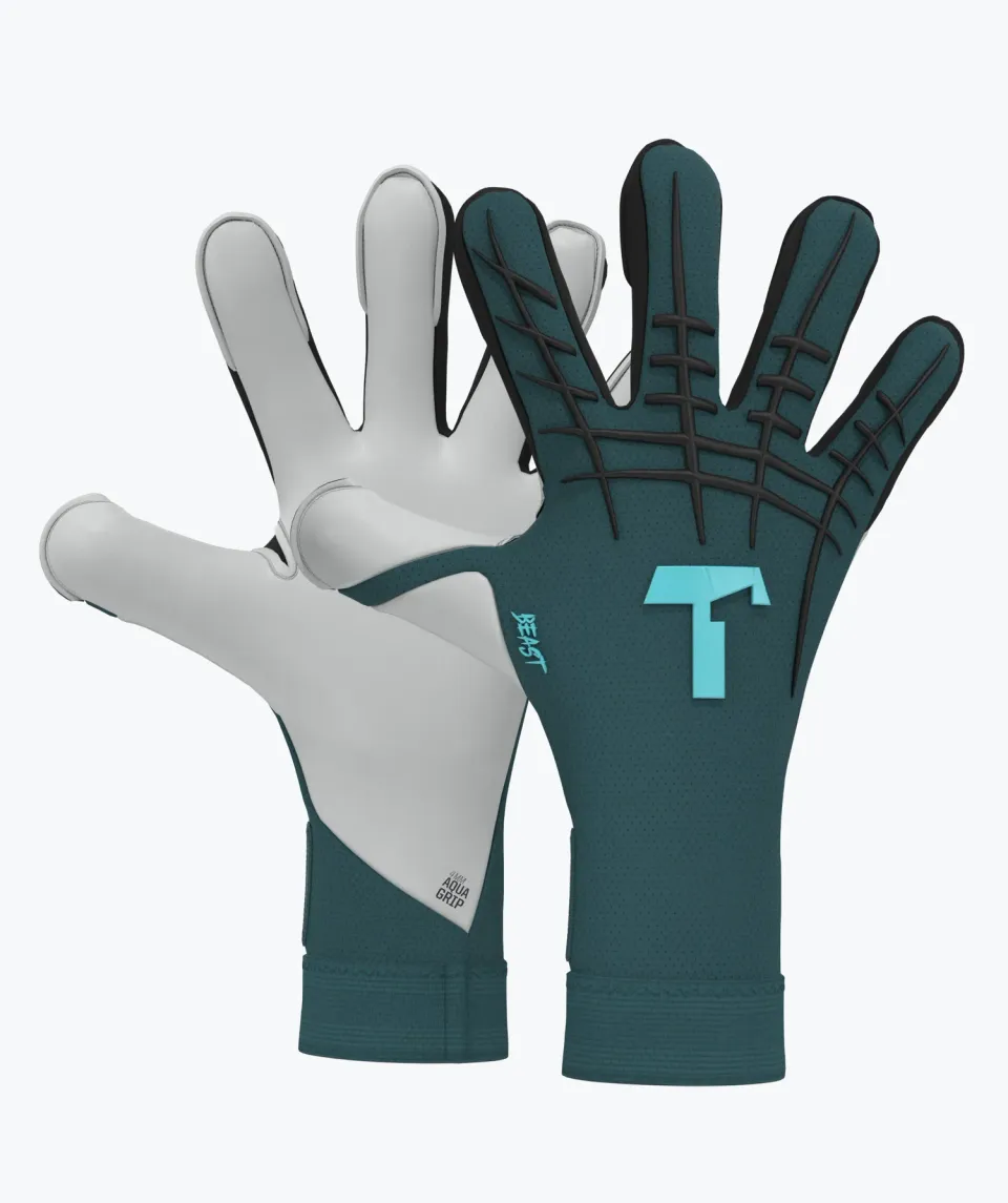 T1TAN Petrol Beast 3.0 målmandshandsker regn Aqua Grip