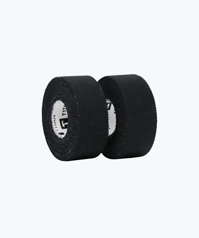 T1TAN Tape målmandstape sort 2-pak uelastisk