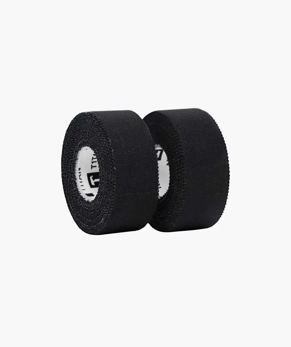 T1TAN Tape målmandstape sort 2-pak uelastisk