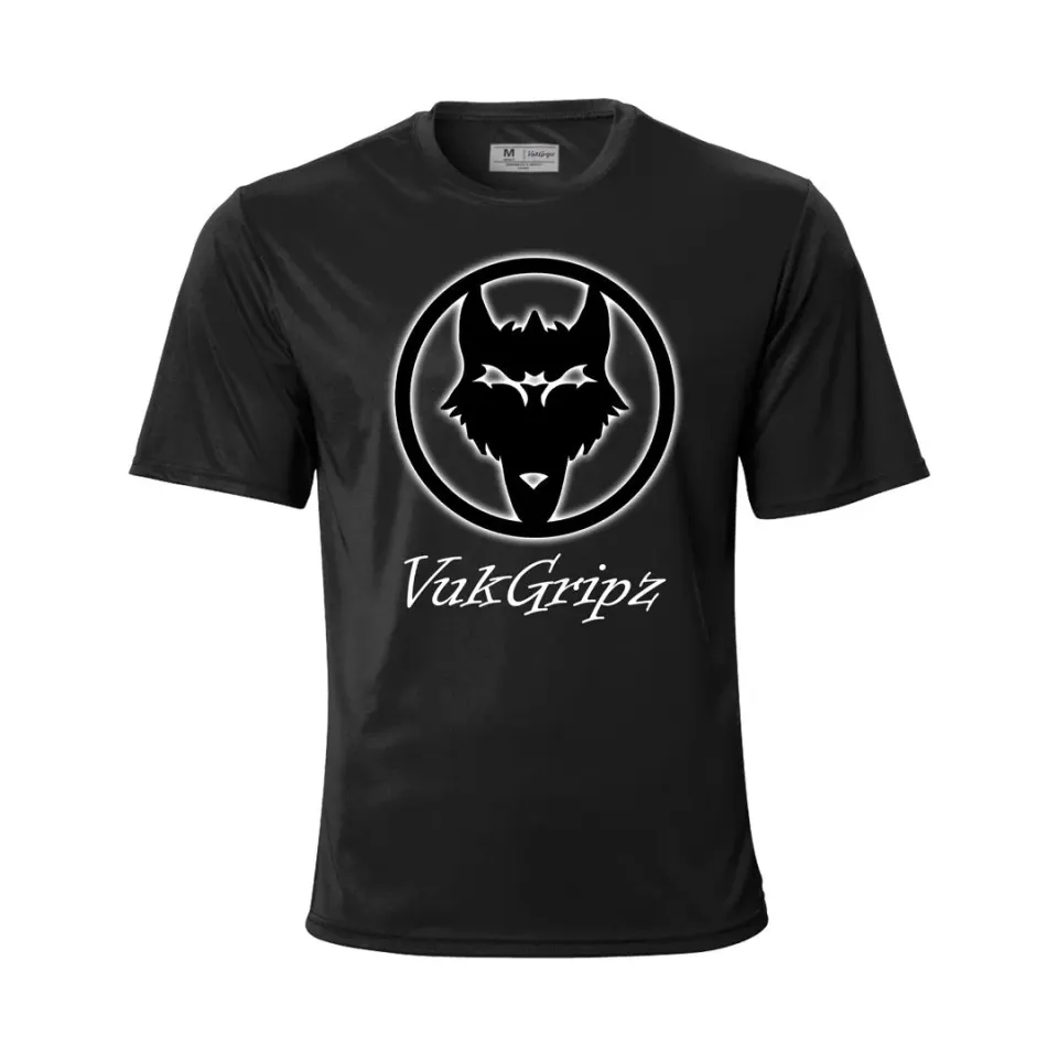 Vukgripz Black Poly t-shirt sort kort ærme logo