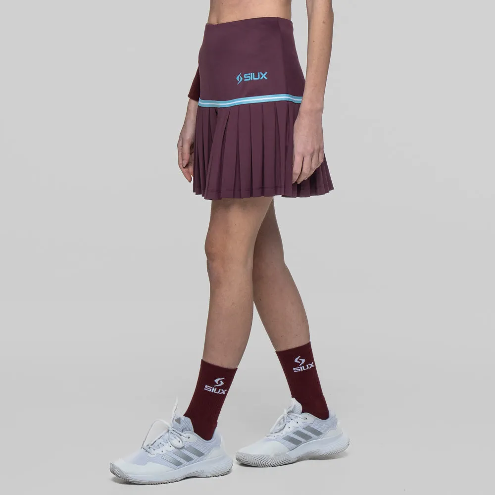 Siux Apex 26 padelnederdel dame bordeaux med shorts