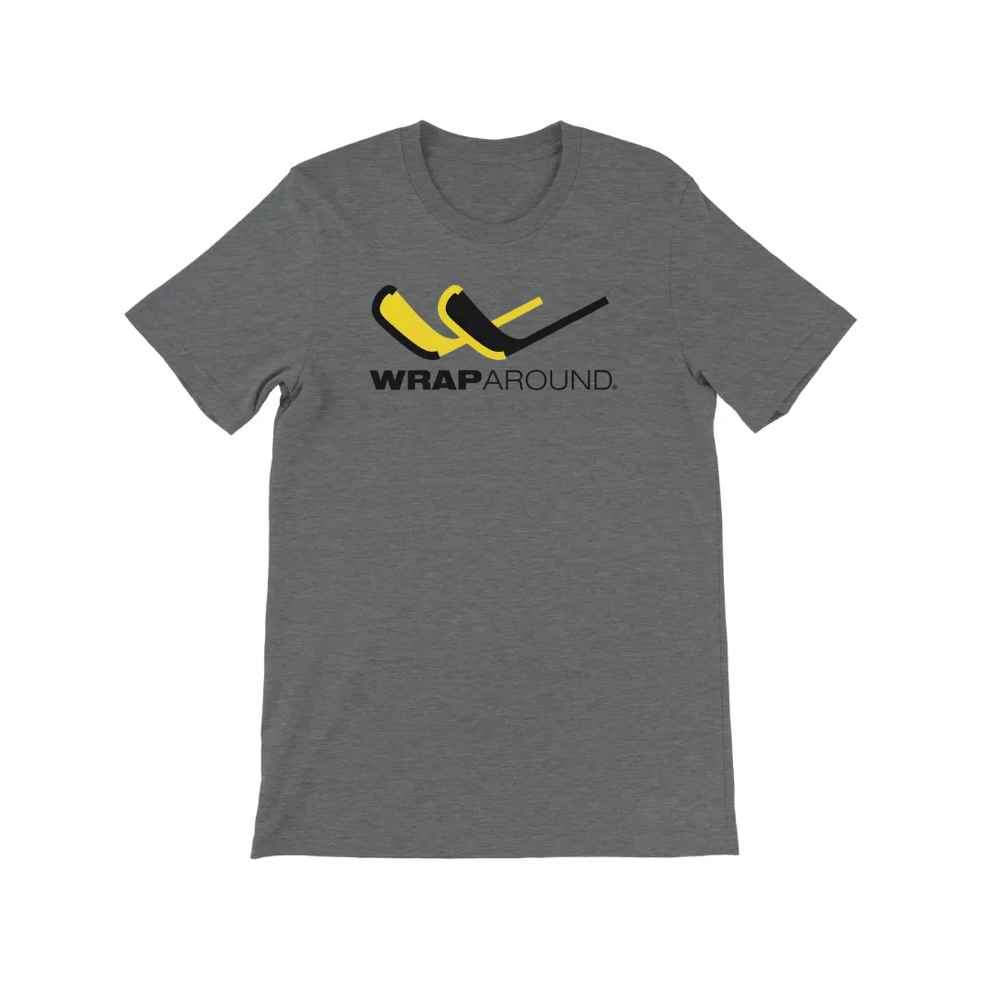 Hockey Wrap Around Logo t-shirt unisex gul wordmark L