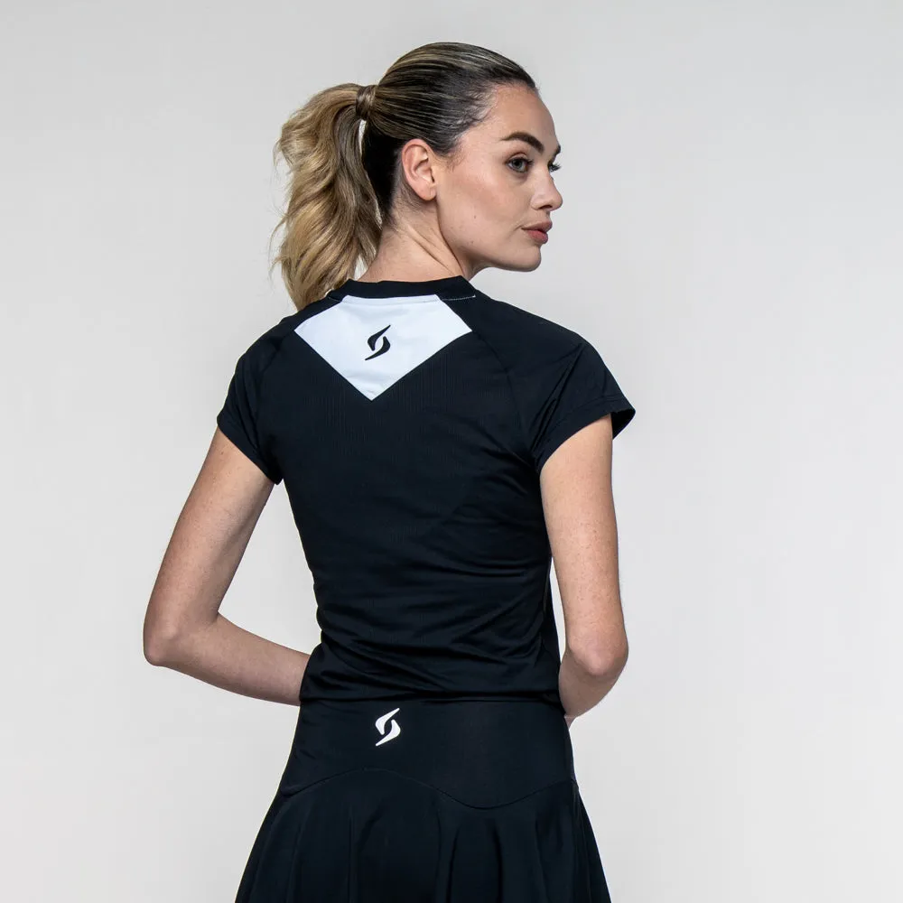 Siux Match 26 t-shirt dame sort åndbar