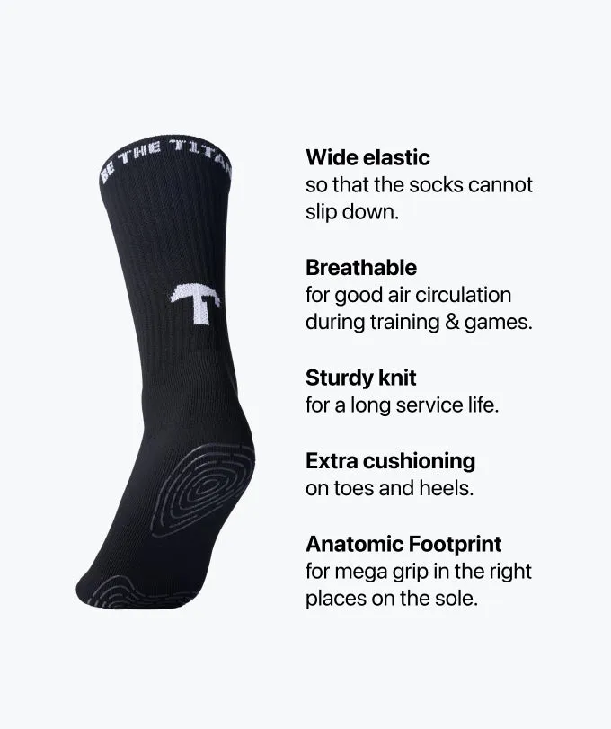 T1TAN Grip Socks gripsokker sort skridsikker