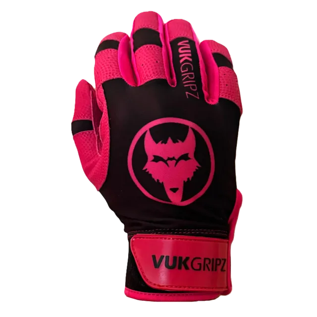 Vukgripz Howler battinghandsker sort/pink læder