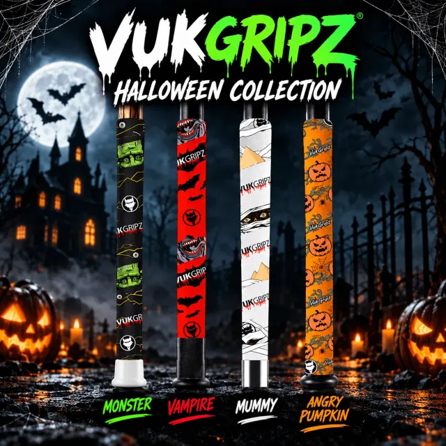 Vukgripz Halloween bat grip tape angry pumpkin limited