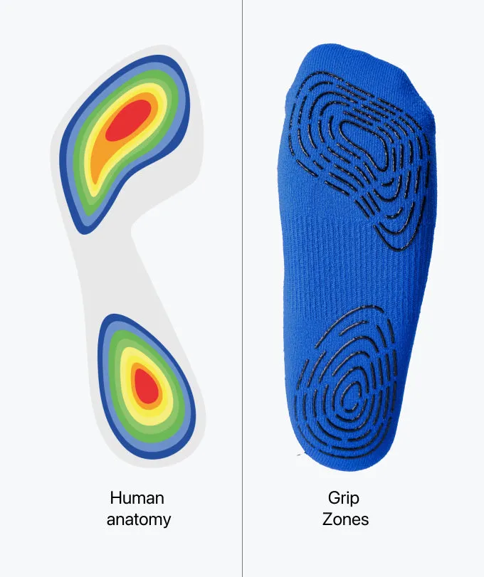T1TAN Grip Socks gripsokker blå skridsikre