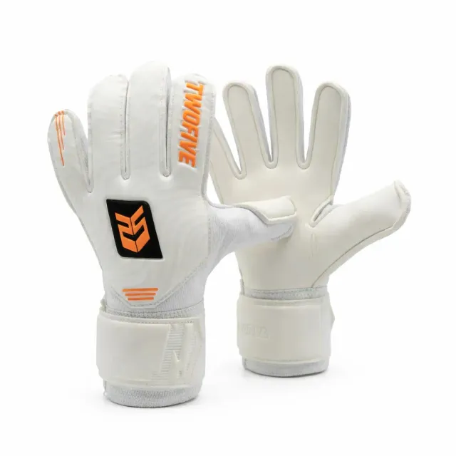 TwoFive Atlanta Basic White HiVis målmandshandsker flat