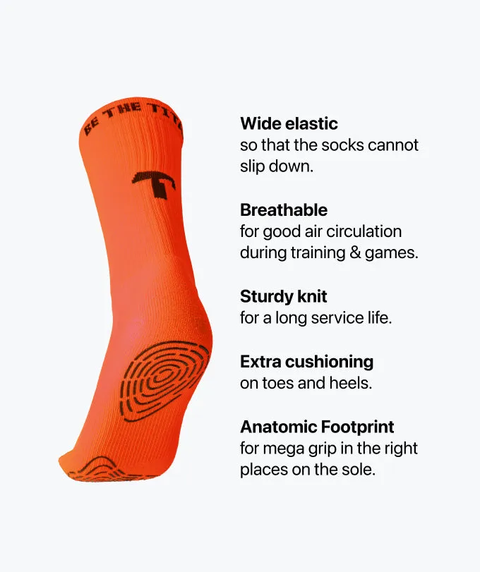 T1TAN Grip Socks gripsokker orange skridsikre