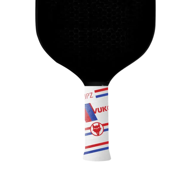 Vukgripz Mach 1 pickleballgreb sort-grøn tyndt