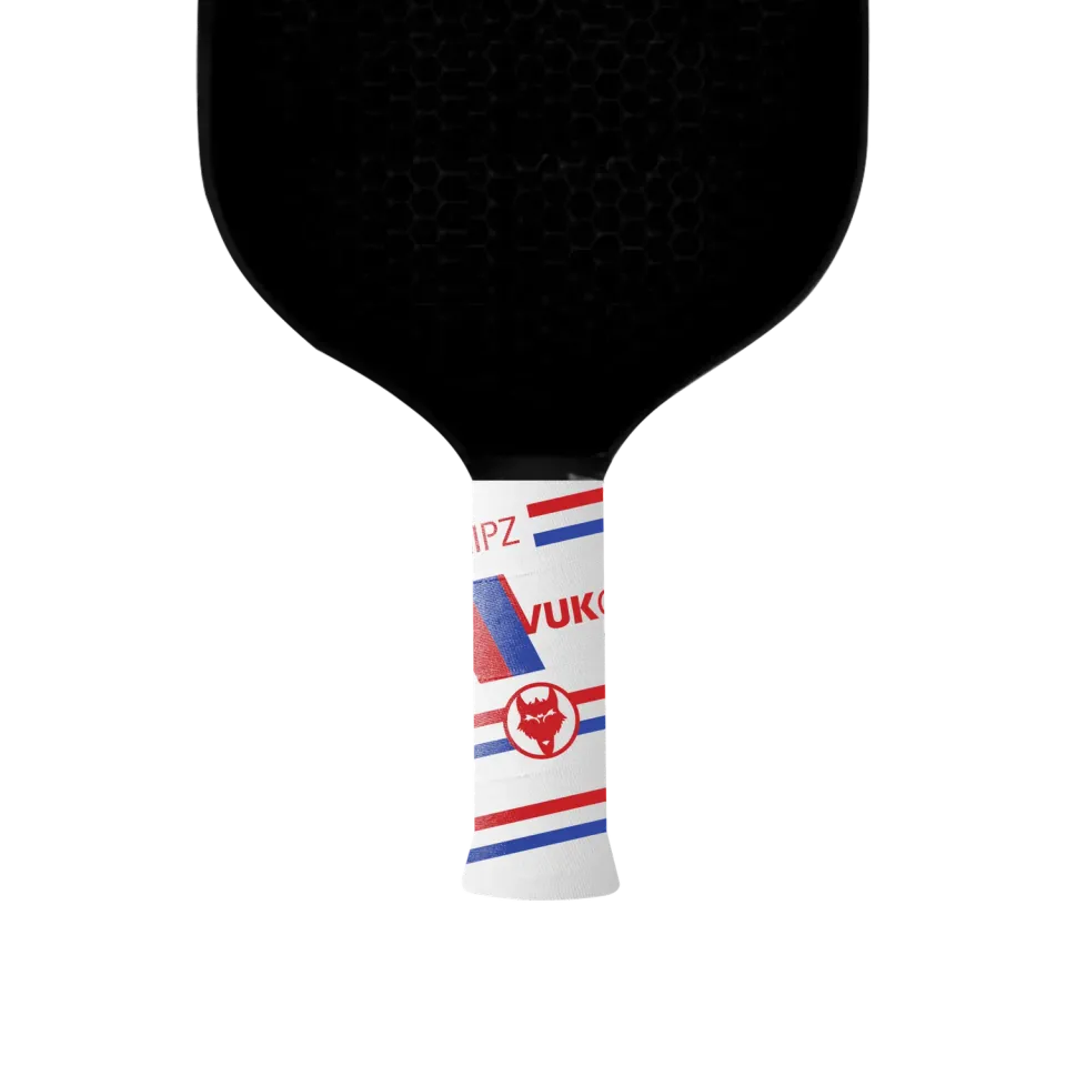 Vukgripz Mach 1 pickleballgreb sort-grøn tyndt