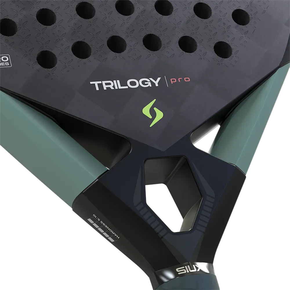 Siux Trilogy Pro 2026 Padelbat Noir Fog kontrol