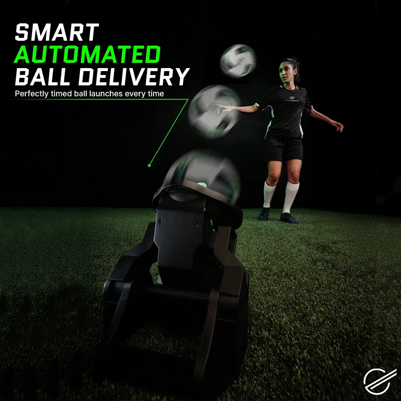 Strikesphere Soccer Launcher boldkaster 6 vinkler