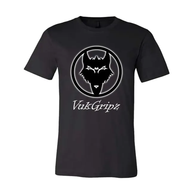 VukGripz Black Short Sleeve T-shirt sort kortærmet