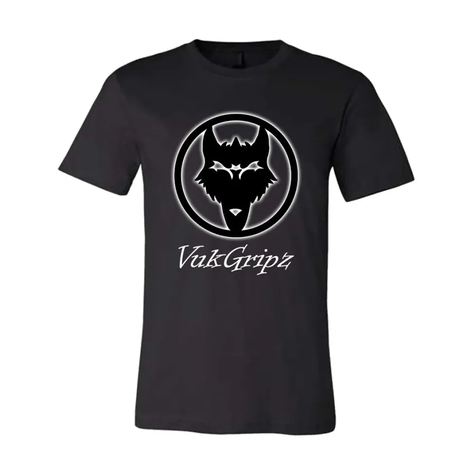 VukGripz Black Short Sleeve T-shirt sort kortærmet