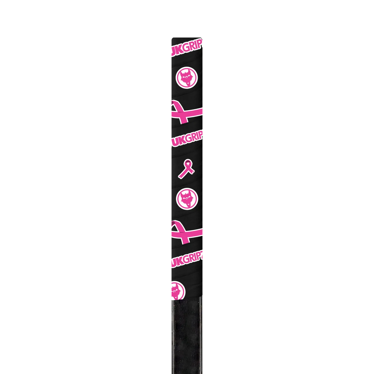 VukGripz Breast Cancer hockeytape sort med lyserød markering