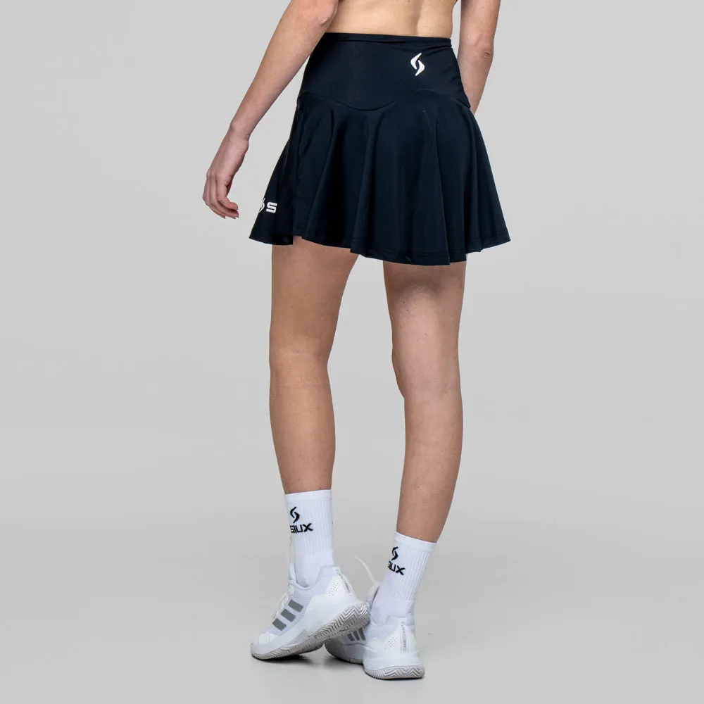 Siux Match padelnederdel sort dame elastisk