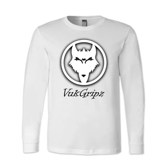 Vukgripz White langærmet t-shirt hvid Large