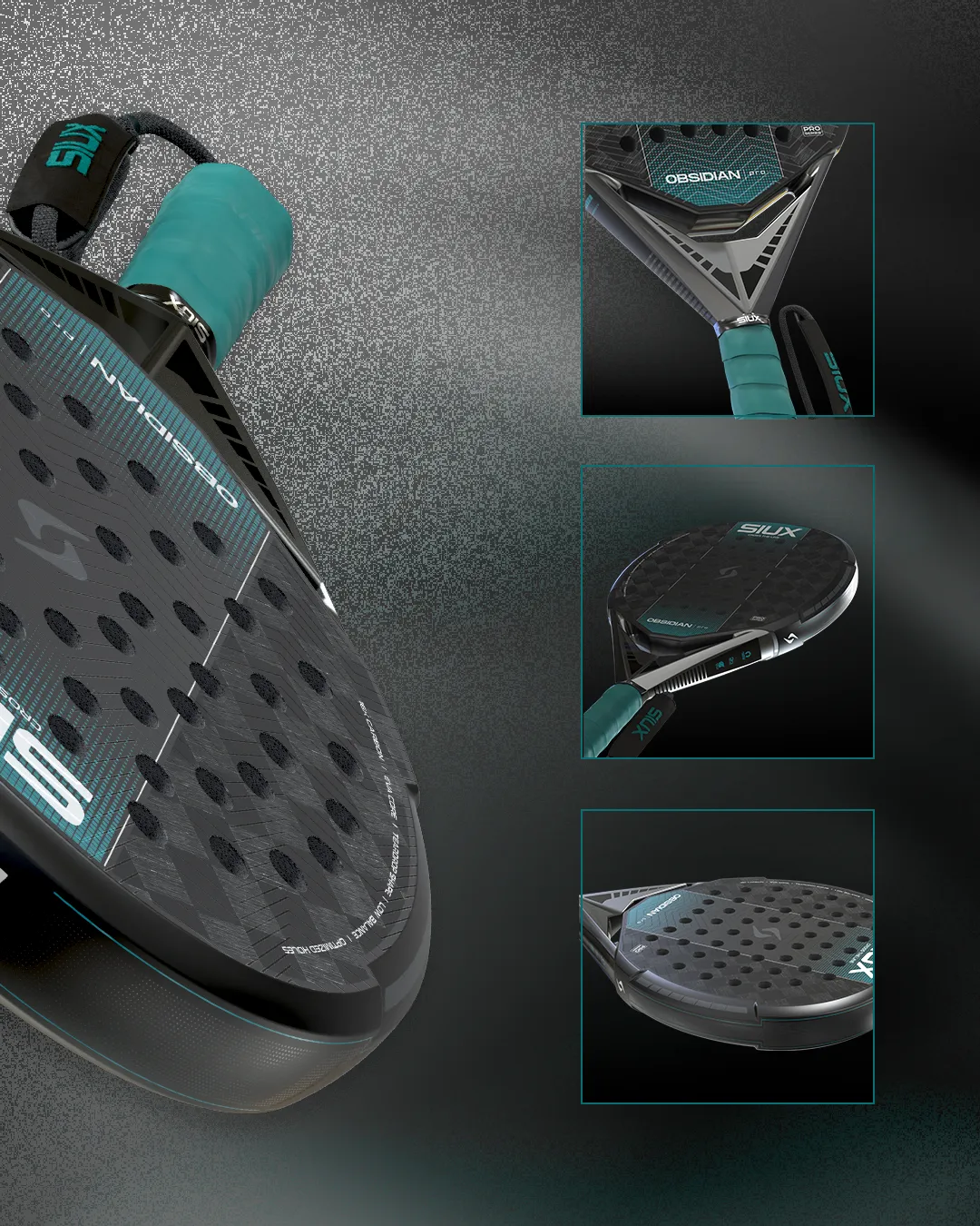 Siux Obsidian Pro 2027 padelbat kontrol silver