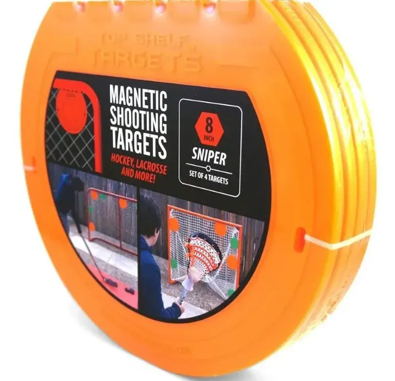 Hockey Wrap Around Top Shelf skydeskiver 4-pak 8" magnet