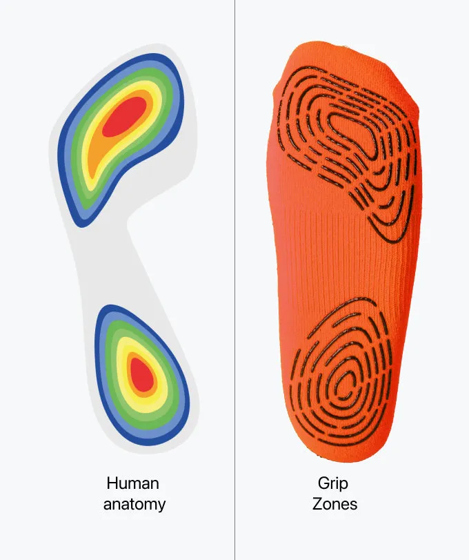 T1TAN Grip Socks gripsokker orange skridsikre