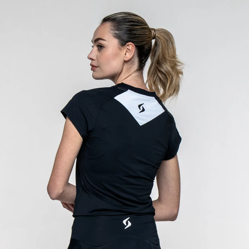 Siux Match 26 t-shirt dame sort åndbar