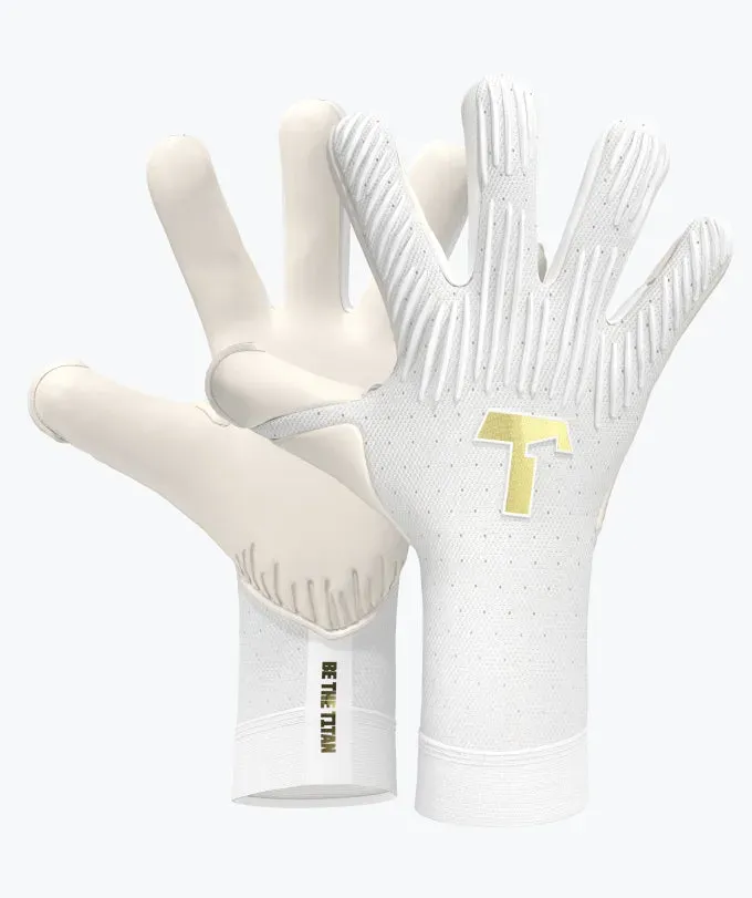 T1TAN Rebel 2.0 White-Out målmandshandsker hvid negativt snit