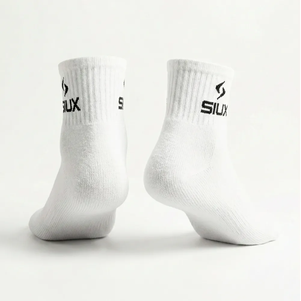 Siux Basic 26 padelstrømper hvid 3-pak mellem