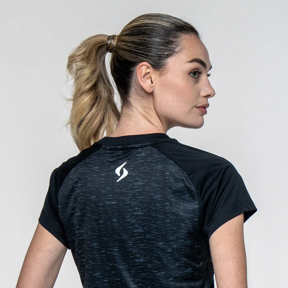 Siux Club 26 t-shirt dame sort åndbar