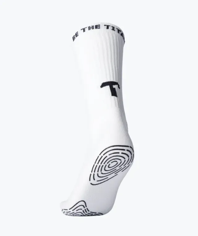 T1TAN Grip Socks gripsokker hvide skridsikre