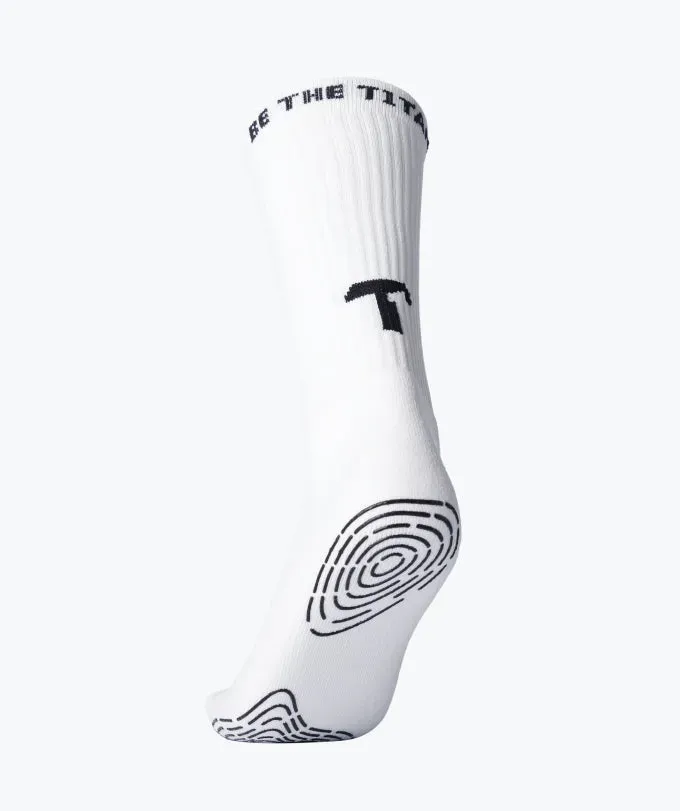 T1TAN Grip Socks gripsokker hvide skridsikre