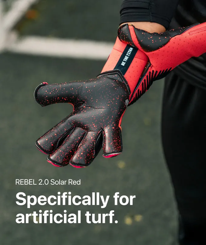 T1TAN Rebel 2.0 Solar Red Junior Pro handsker fingersave