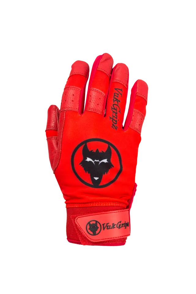 Vukgripz Howler Red battinghandsker rød læder