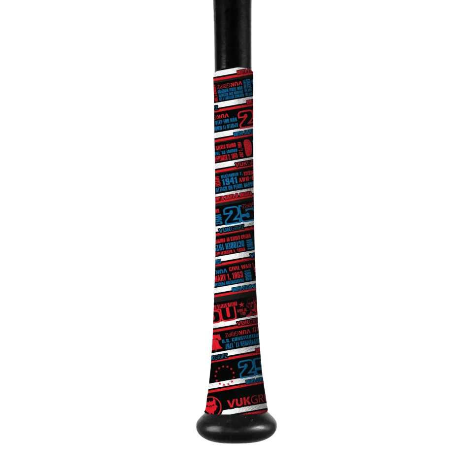 Vukgripz 250th Black bat grip sort USA jubi