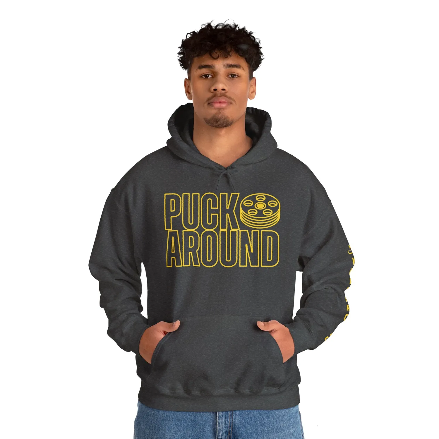 Hockey Wrap Around Puckaround hættetrøje unisex sort tung