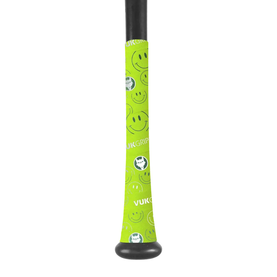 Vukgripz Smiley bat grip tape neongrøn fastpitch