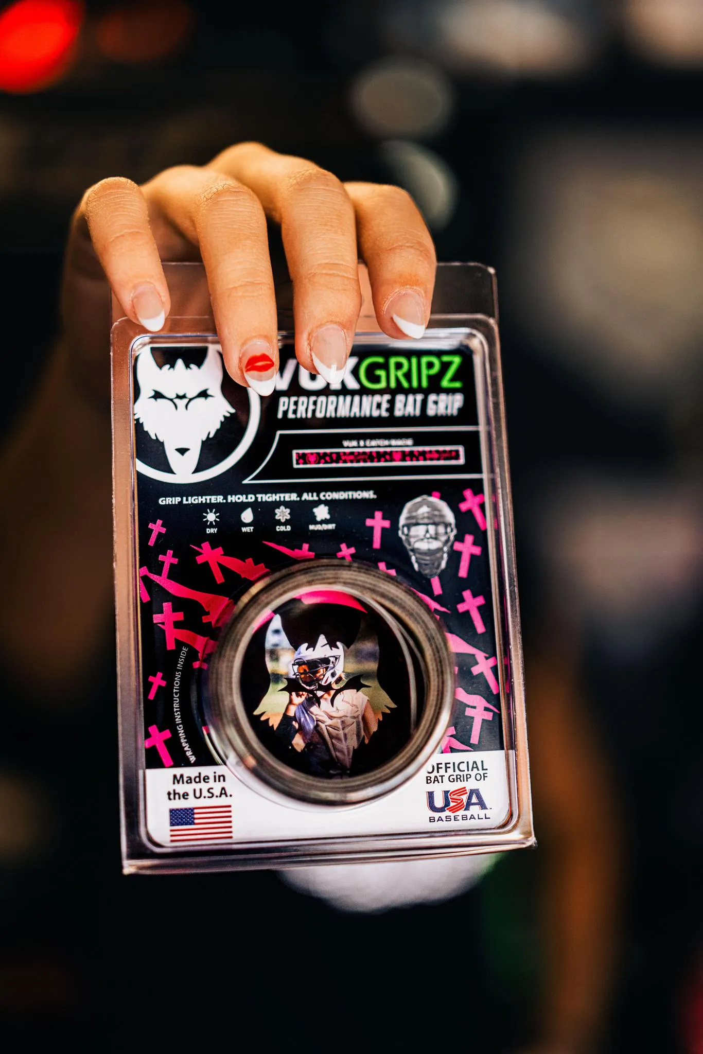 Vukgripz CatchMacie batgreb sort pink kryds