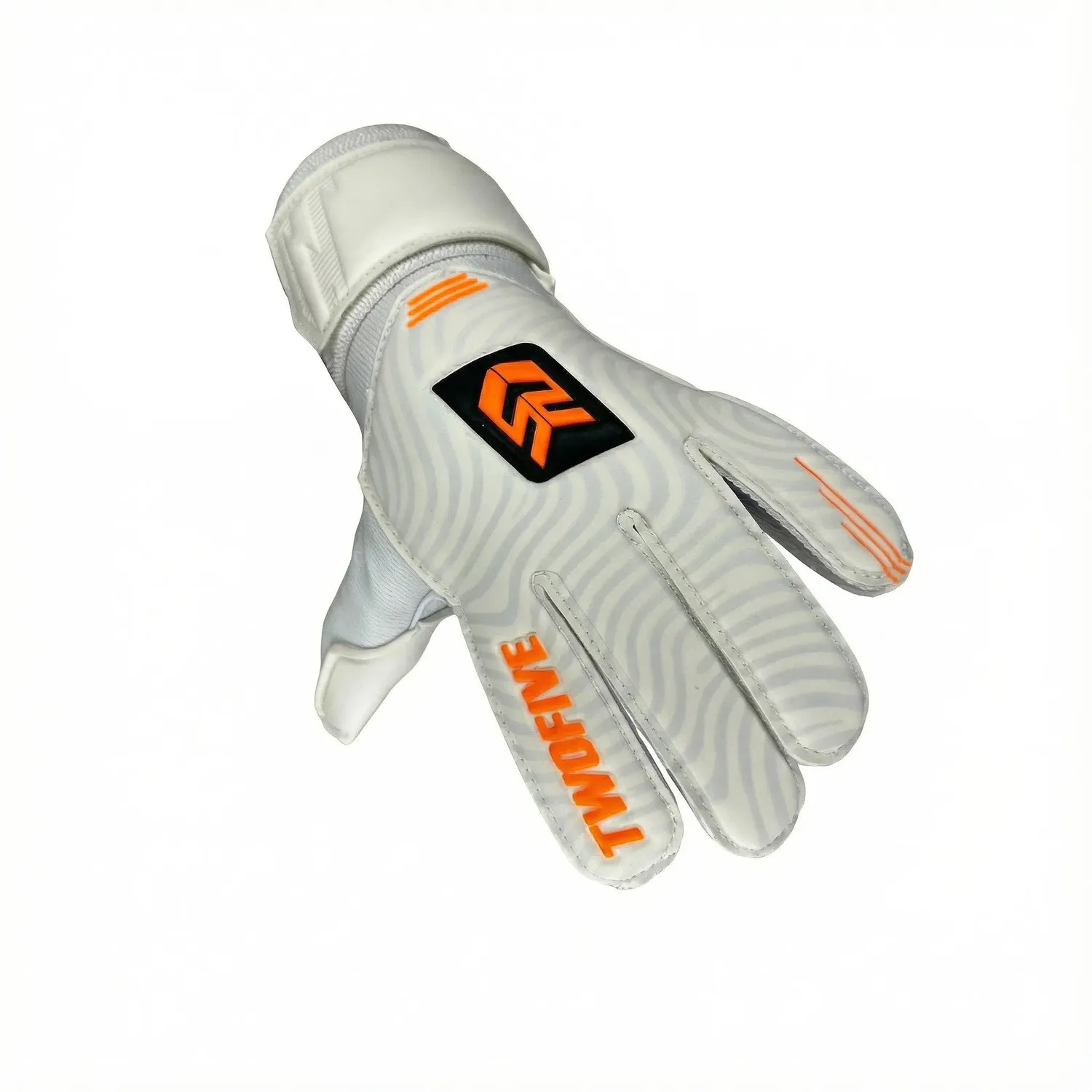 TwoFive Atlanta Basic White HiVis målmandshandsker flat