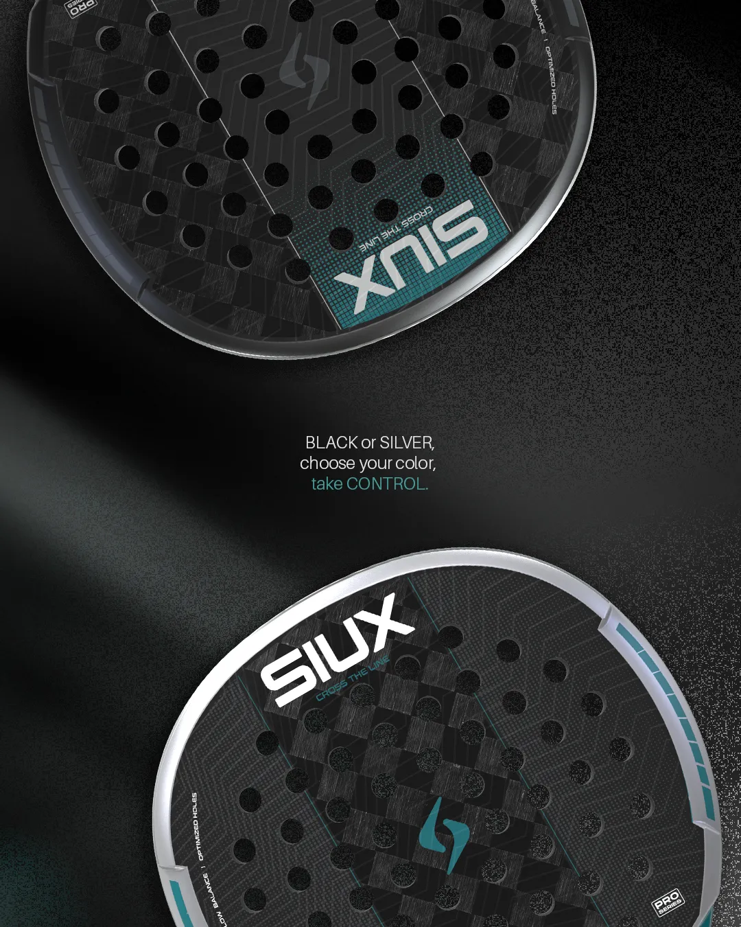 Siux Obsidian Pro 2027 padelbat kontrol silver