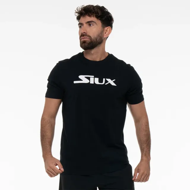 Siux bomuld t-shirt sort M bomuldstrøje til padel