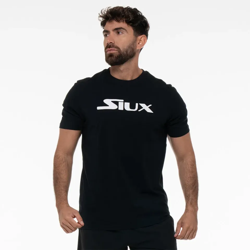 Siux bomuld t-shirt sort M bomuldstrøje til padel