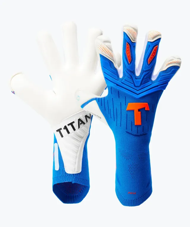 T1TAN Alien Gravity Blue 2.0 målmandshandsker blå uden sikring