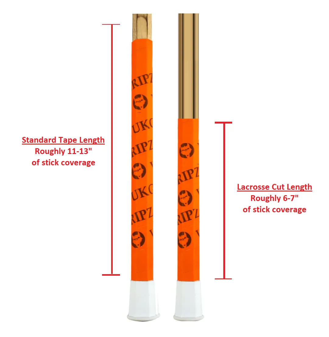 Vukgripz Lax Cut lacrosstape orange-sort skridsikker