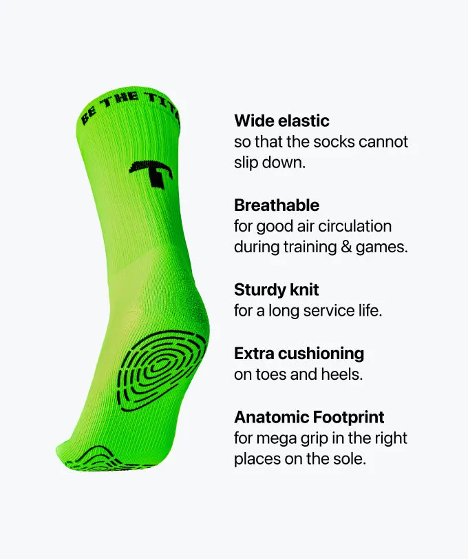 T1TAN Grip Socks gripsokker lysegrøn skridsikker