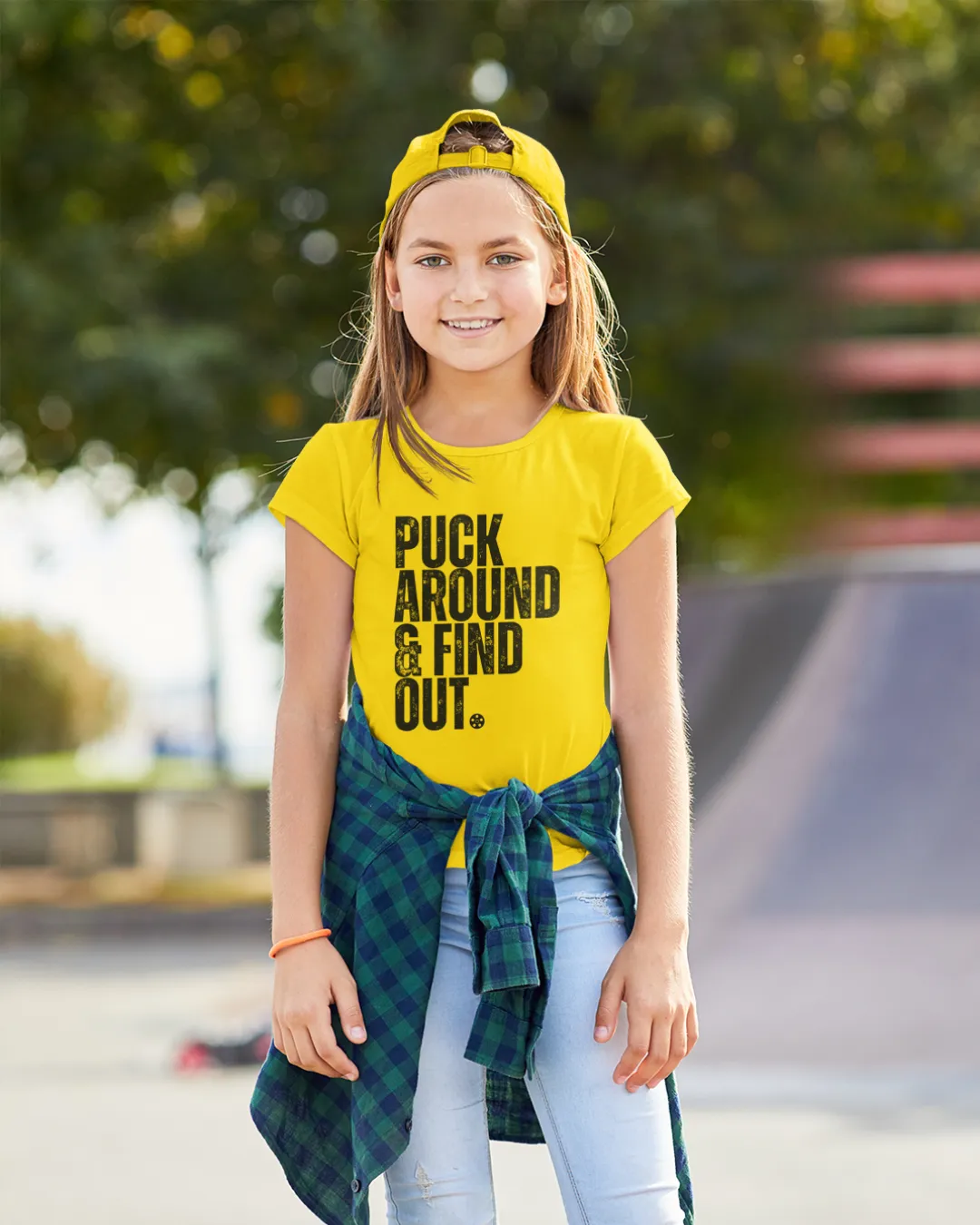 Puckaround Find Out T-shirt sort L bomuld